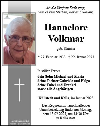 Hannelore Volkmar