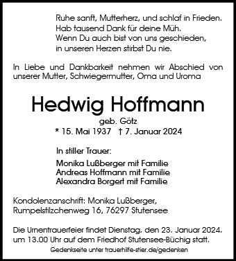 Hedwig Hoffmann