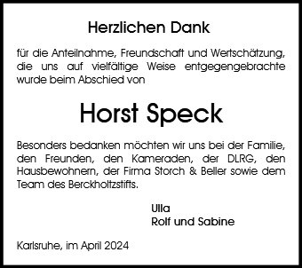 Horst Speck