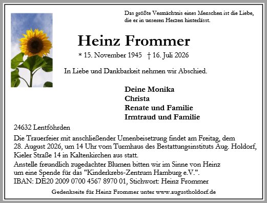 Heinz Frommer