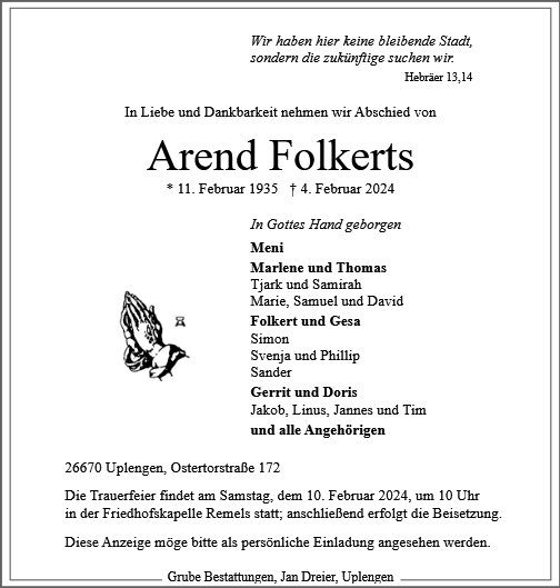 Arend Folkerts