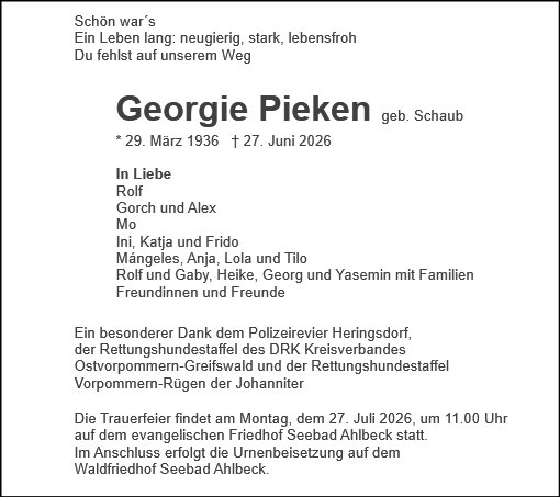 Georgie Pieken