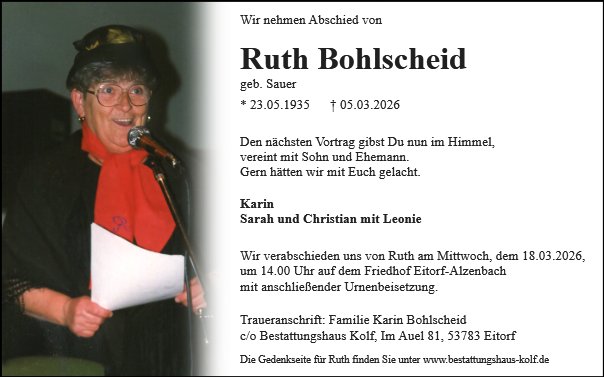 Ruth Bohlscheid
