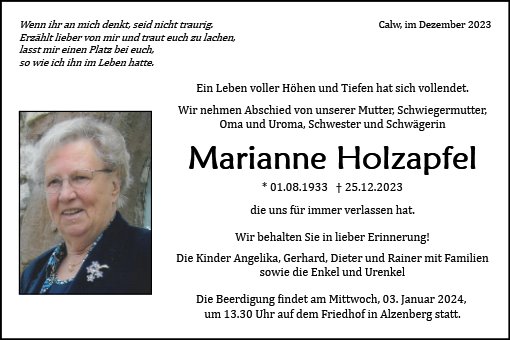 Marianne Holzapfel