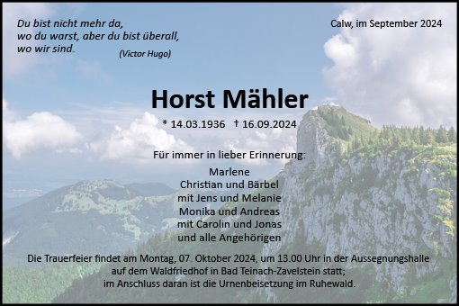 Horst Mähler