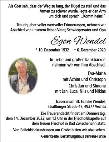 Egon Wendel