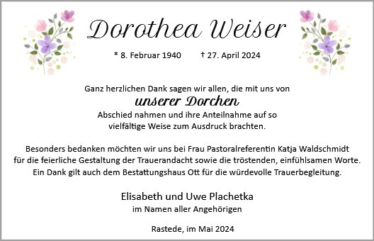 Dorothea Weiser