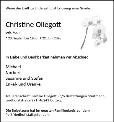 Christine Ollegott