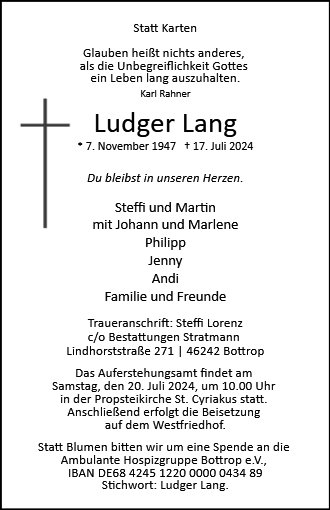 Ludger Lang