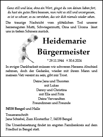 Heidemarie Bürgermeister 