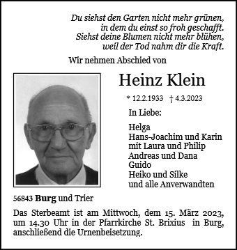 Heinz Klein