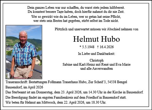 Helmut Hubo