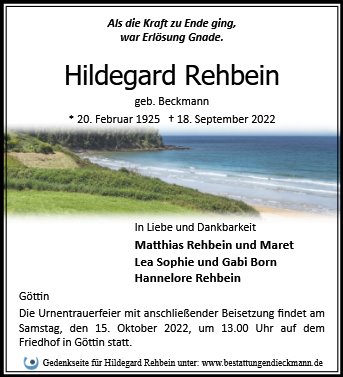 Hildegard Rehbein