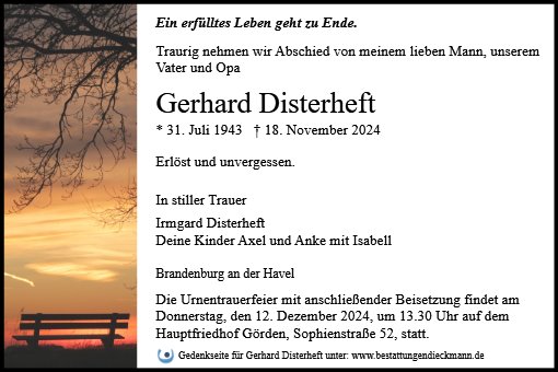 Gerhard Disterheft