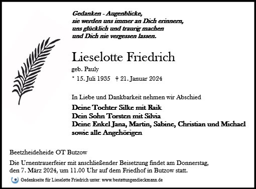 Lieselotte Friedrich