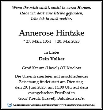 Annerose Hintzke