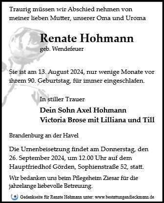 Renate Hohmann