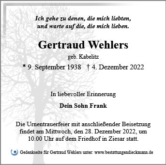 Gertraud Wehlers