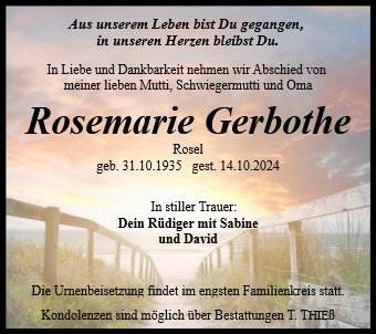 Rosemarie Gerbothe