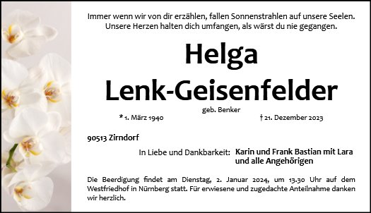 Helga Lenk-Geisenfelder