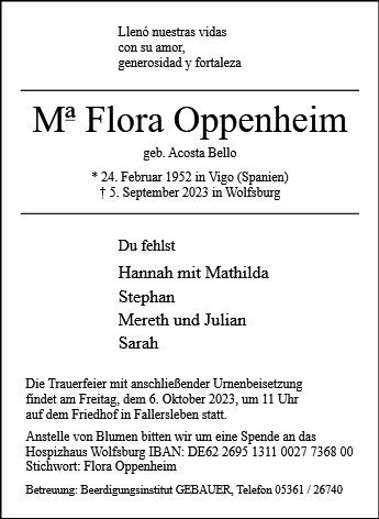 Flora Oppenheim