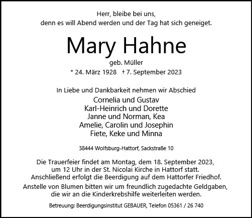 Marie Hahne
