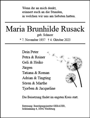 Brunhilde Rusack