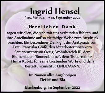 Ingrid Hensel
