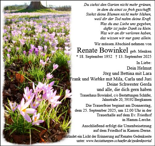 Renate Bowinkel