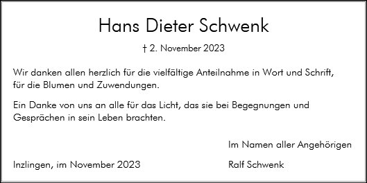 Hans Dieter Schwenk