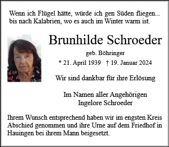 Brunhilde Schroeder