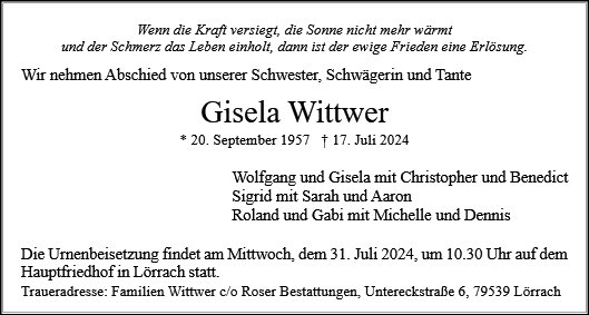 Gisela Wittwer