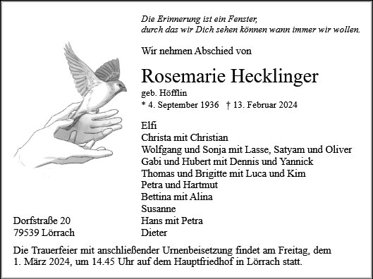 Rosemarie Hecklinger
