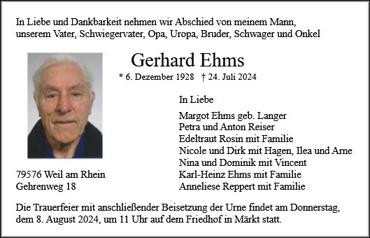 Gerhard Ehms