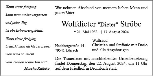 Wolfdieter Strübe