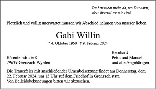 Gabriele Willin
