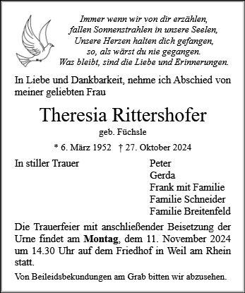 Theresia Rittershofer