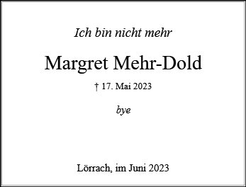 Margarete Mehr-Dold