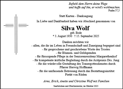 Silva Amalie Klothilde Wolf