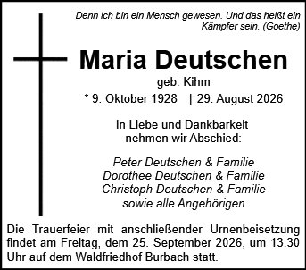 Maria Barbara Deutschen