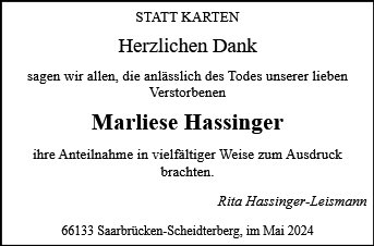 Marliese Hassinger