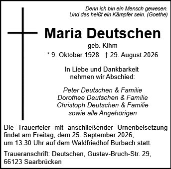 Maria Barbara Deutschen