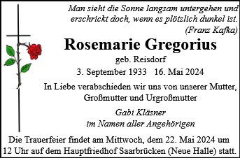 Rosemarie Gregorius