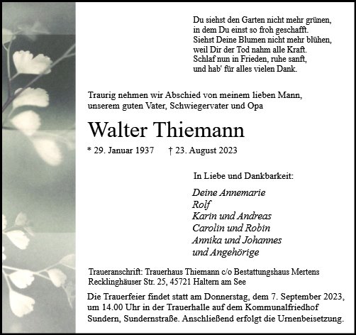 Walter Thiemann