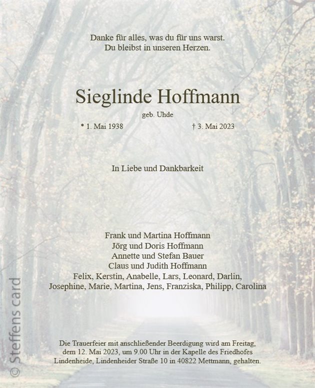 Sieglinde Hoffmann