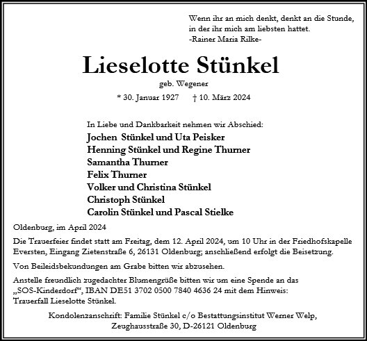 Lieselotte Stünkel 