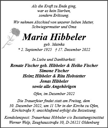 Maria Hibbeler