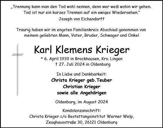 Karl, Klemens Krieger