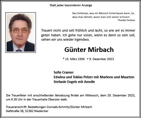 Ernst Günter Mirbach