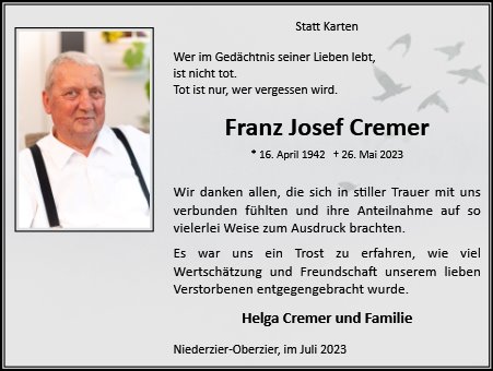 Franz  Josef Cremer